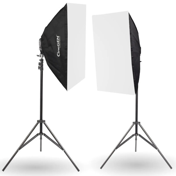 Lumilux 2 softboksy LED 40x40cm 680W zestaw