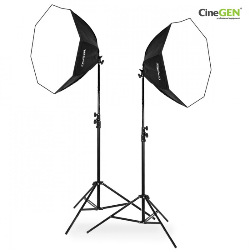 BaseLStudio Kit 2x Octa 60cm 50W LED Background