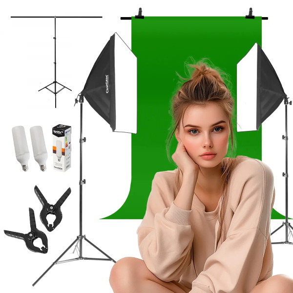 Keylights-Set 2 Hintergründe 50x70 cm 85W LED