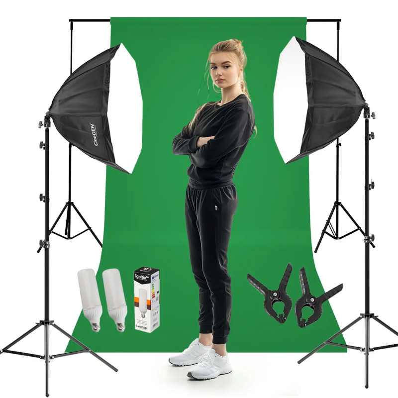 Budowa cykloramy – zestaw StudioLights 2x octa LED