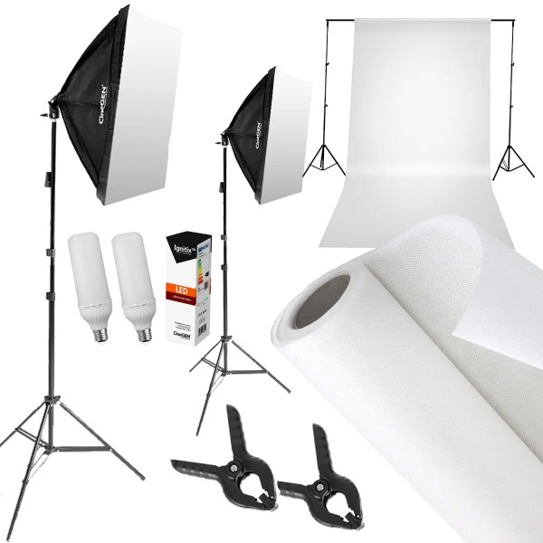 StudioLights 2x 40x60cm 85W LED Background Kit