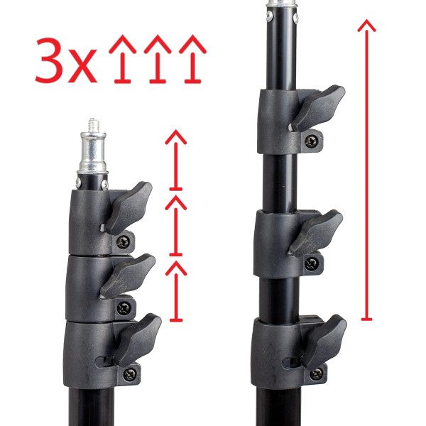 Softbox 40x40 4x65W with 802 Light Stand | VIDOO