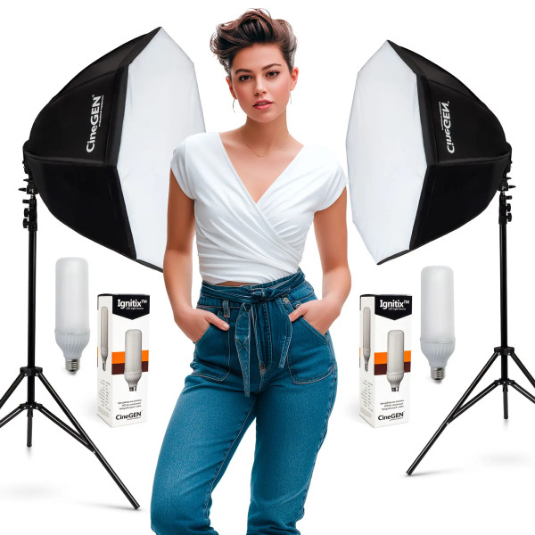 Panolux™ Набір Softbox Octa 60 см 125 Вт LED