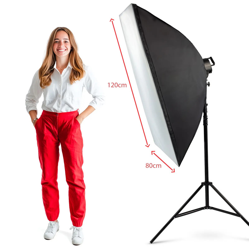 Oświetlenie softbox LED + tło StudioPro™ – zestaw