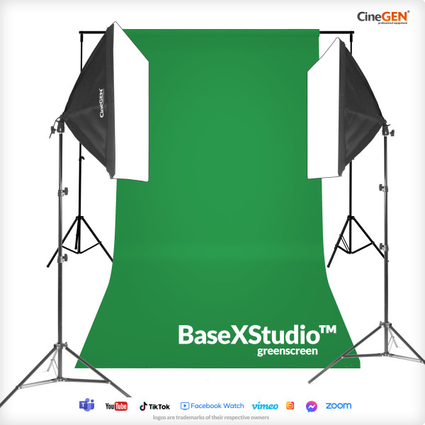 BaseXStudio™ Set mit Greenscreen 85W | Digishots