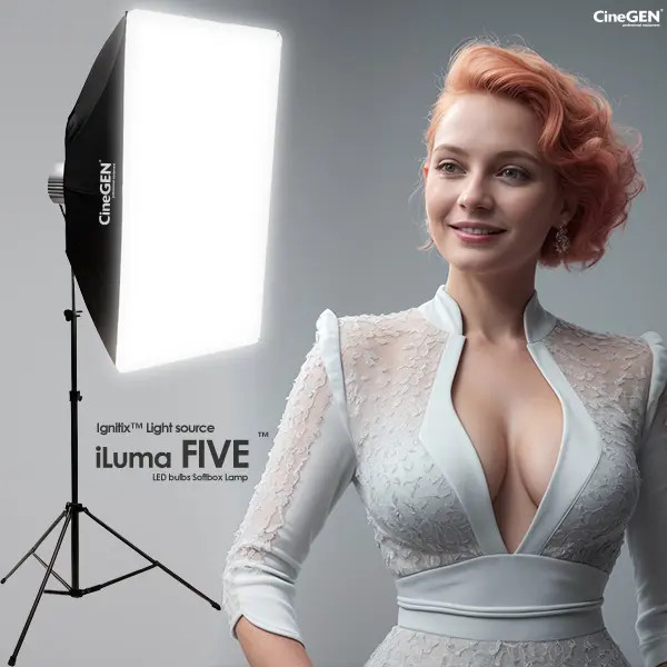 Softbox LED 60x90 Iluma Five 5x85W Studio Light