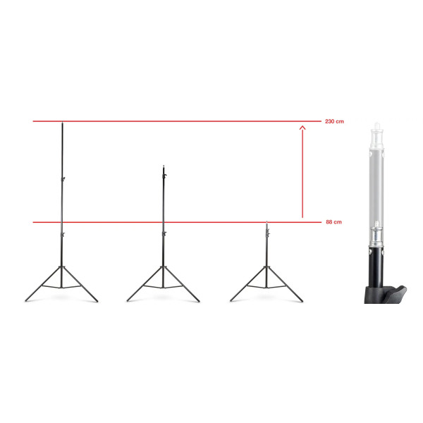 ProSetup™ 8x125W LED Octa 60cm Kit with Background