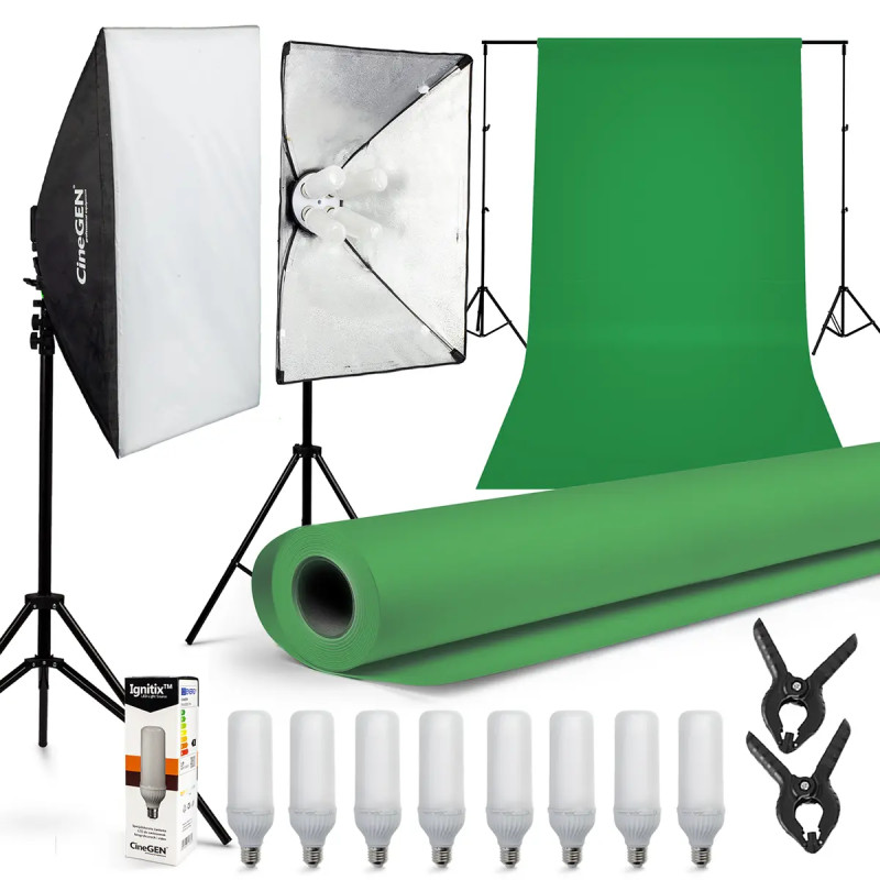 ProSetup™ Hintergrund-Set: 8 x 85W LED, 50x70 cm