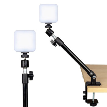 Statyw z lampą LED biurkowy z głowicą kulową