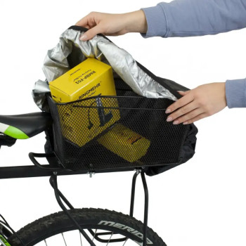 Kosz na bagażnik rowerowy z pokrowcem | Ringmehr