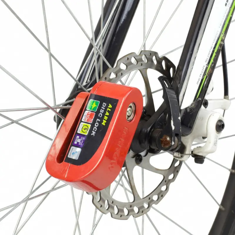 Alarm blokada rowerowa oraz linka zabezpieczająca