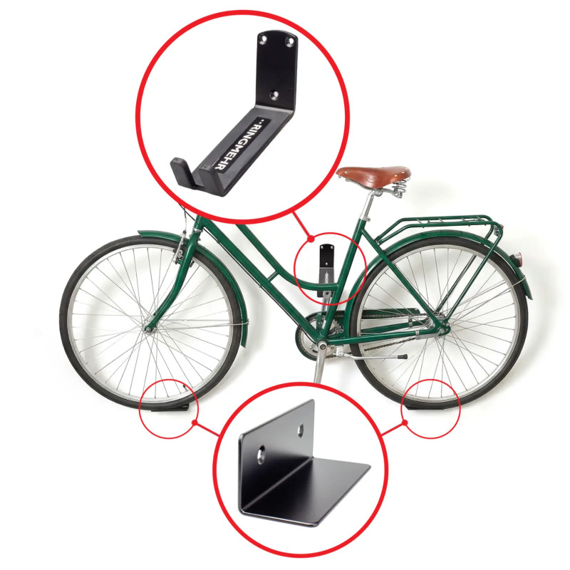 Wandhalterung für Fahrräder, Metall, 3-teilig
