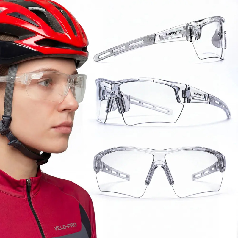 Okulary rowerowe ochronne transparentne