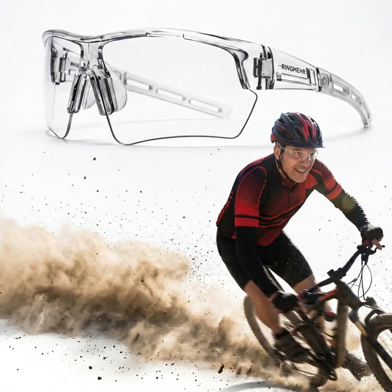 Okulary rowerowe ochronne transparentne