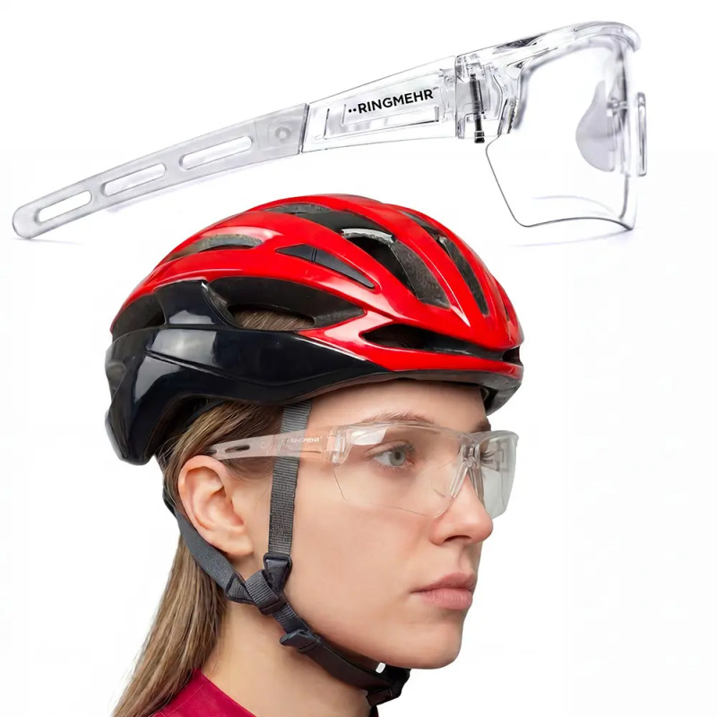Okulary rowerowe ochronne transparentne