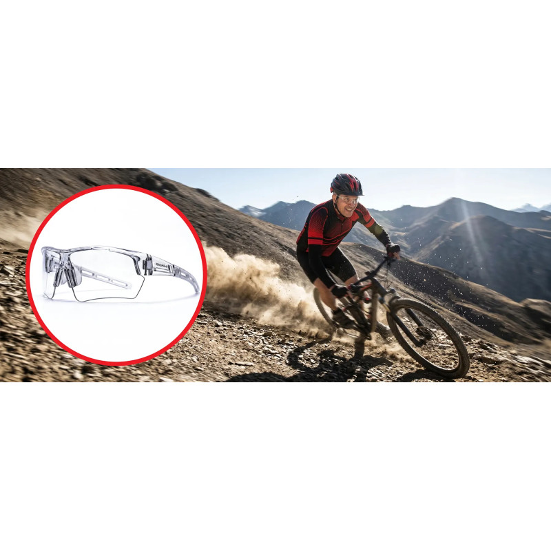 Okulary rowerowe ochronne transparentne