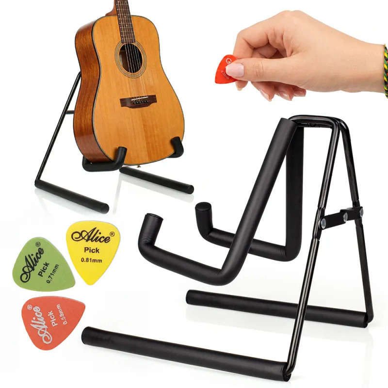 Zestaw muzyczny Stojak na instrument i 3x kostki