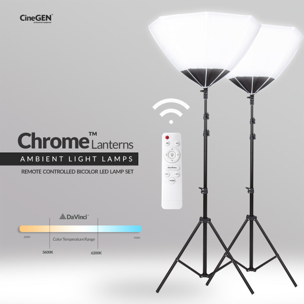 Zestaw 2 lamp Chrome Lanterns 60cm 170W LED