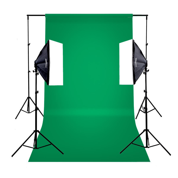 DELUXStudio GreenScreen Set 8x65W Kit 40x40cm