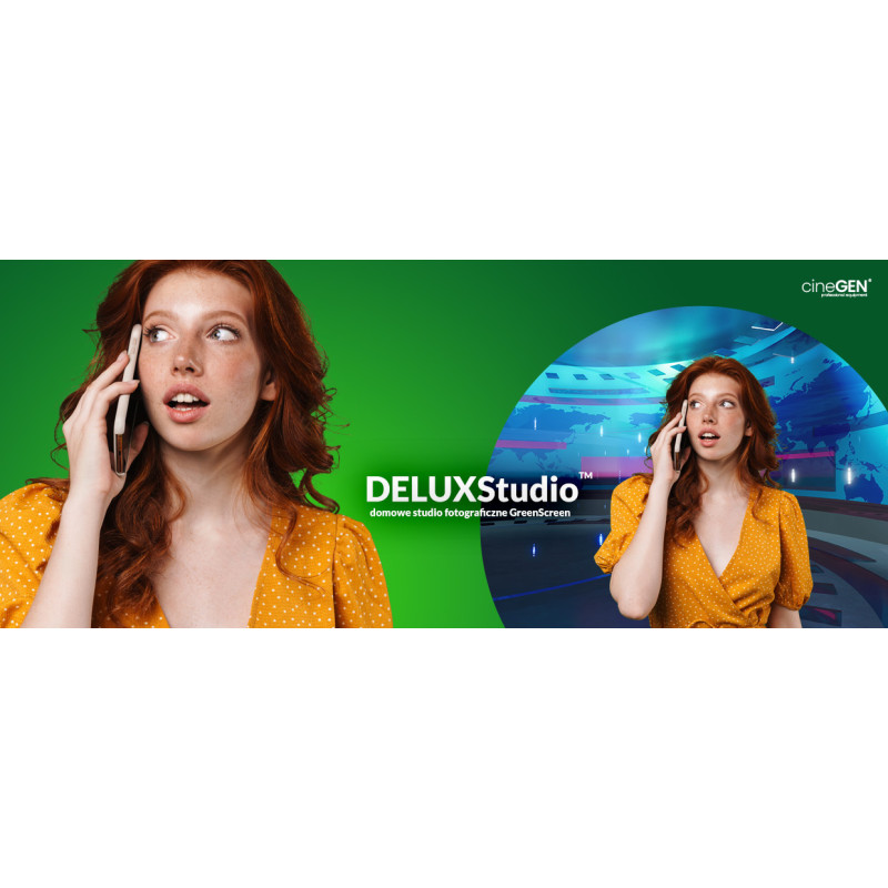 Zestaw DELUXStudio GreenScreen 8x65W 60x90cm