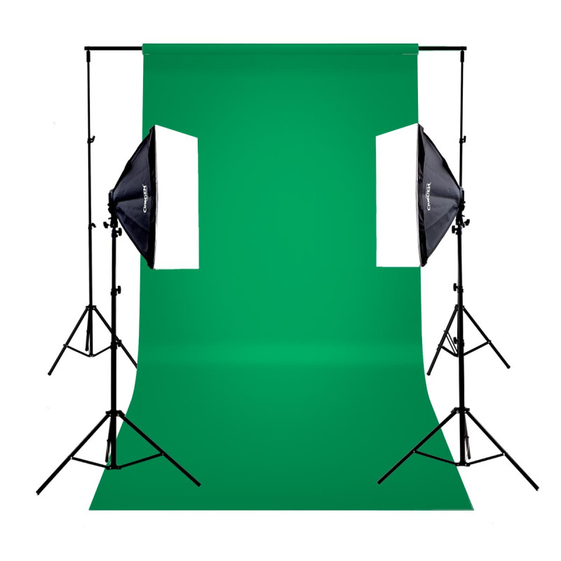 Zestaw DELUXStudio GreenScreen 8x85W 60x90cm