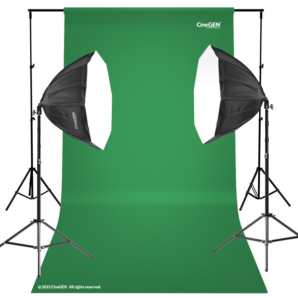 Zestaw studio green screen 8x85W octa 80cm