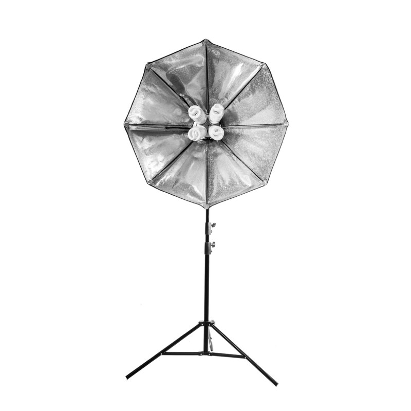 Zestaw z tłem DELUXStudio 8x125W OCTA 80cm