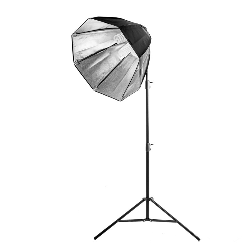Zestaw z tłem DELUXStudio 8x125W OCTA 80cm