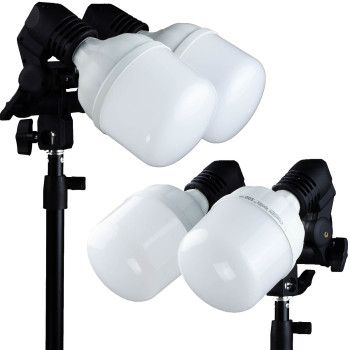 Zestaw lamp studyjnych 2x podwójna LED 100W