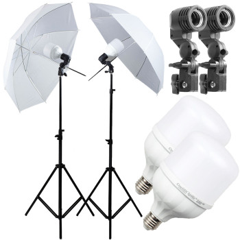 Lumifi™ zestaw 2 lamp do fotografii z parasolkami