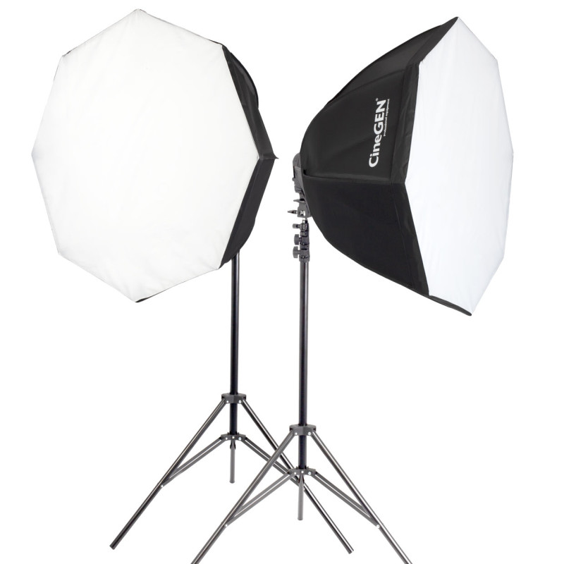 Lumilux Okta Softbox 80cm LED – 2er Studio-Set