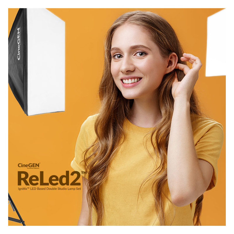 ReLed2™ Podwójny zestaw LED z softboksami 40x40