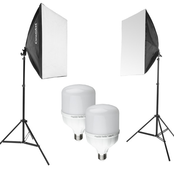 ReLed2 Double LED Kit with Softboxes 40x60