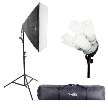 Softbox-Set 60x90 cm 4x85W mit Stativ und Tasche