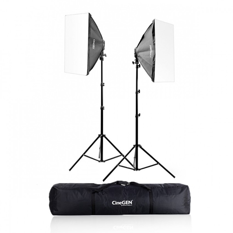 Zestaw 2x softbox 50x70cm 8x85W ze statywem i torbą