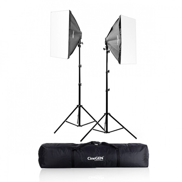 Zestaw 2x softbox 50x70cm 8x85W ze statywem i torbą
