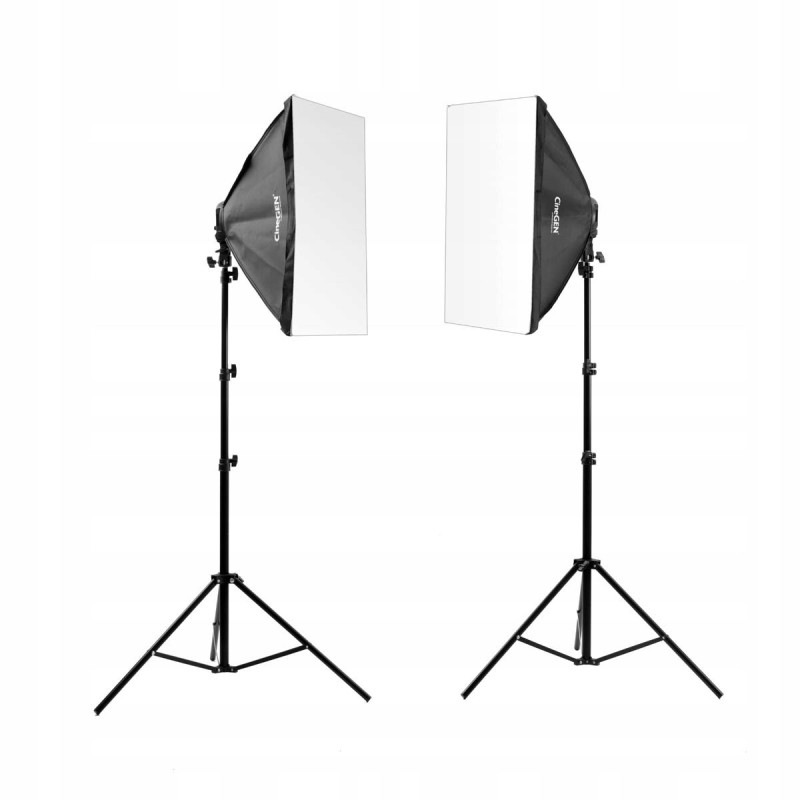 Claroom Lampen-Set Softbox 60x90cm Studio-Stative