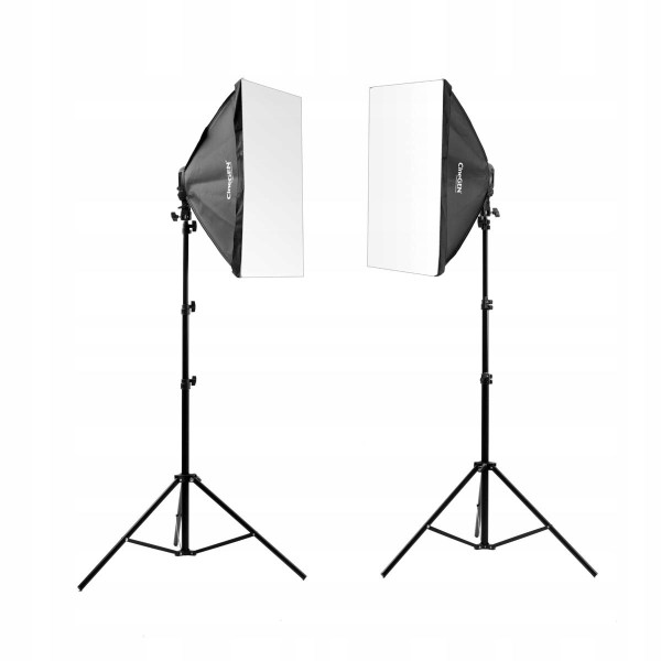 Claroom Lampen-Set Softbox 60x90cm Studio-Stative
