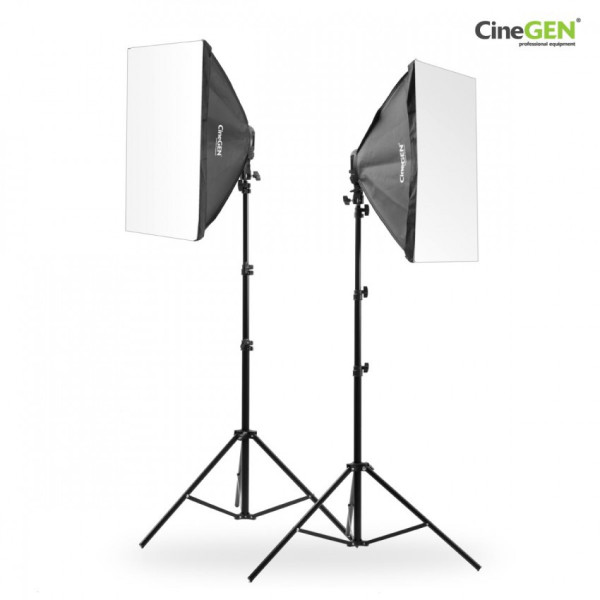 Claroom Lampen-Set Softbox 60x90cm Studio-Stative