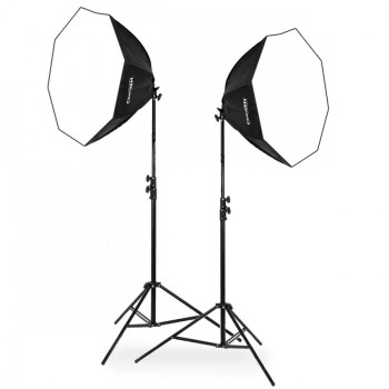 Zestaw 2x lampa octa softbox 90cm 85W do studia