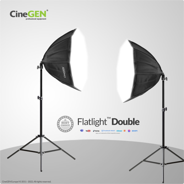 Double Octa Lamp 90cm Softbox Studio Set 85W