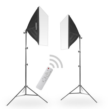 Zestaw 2 lamp Softbox 40x40 100W LED do studia