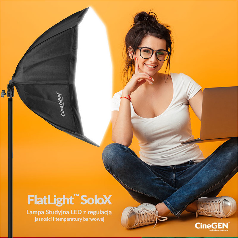Lampa Octa 90 LED 50W/100W Softbox + statyw