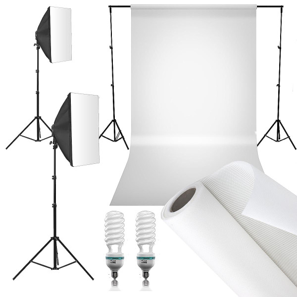 Набір BaseLStudio 2x150Вт LED з фоном 40x40см