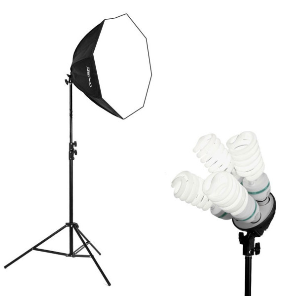 Softbox Octa 80 cm Set mit Stativ – Studioleuchte