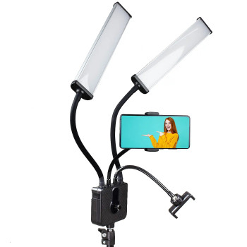 Lampa LED 2-modułowa ze statywem i baterią NP-970