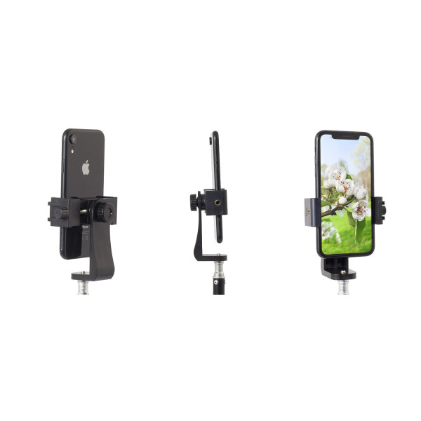 Stativ mit 360°-Smartphone-Halterung  i  LED-Adapter